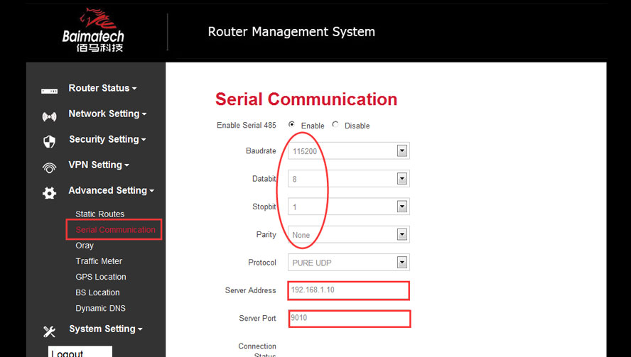 How PLC connect to Baima industrial cellular routers?